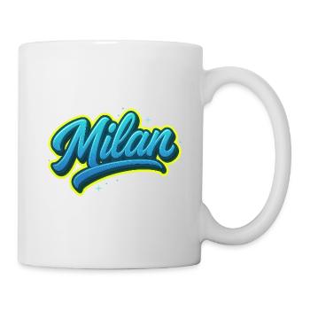 Graffiti Prénom Léon cadeau idéal imprimable - Mug blanc - blanc - Droite