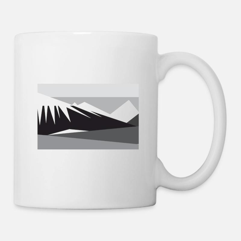 Geometic mountain silhouette - Mug - white