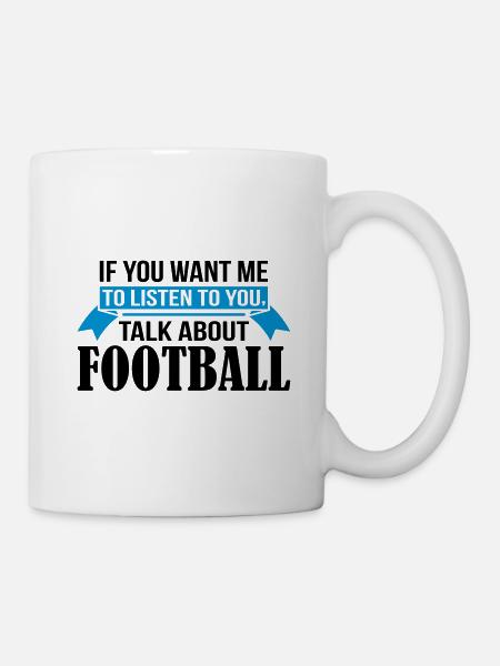 Parler du football - Mug blanc - blanc