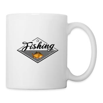 Pêche carpe rétro - Mug blanc - blanc - Droite