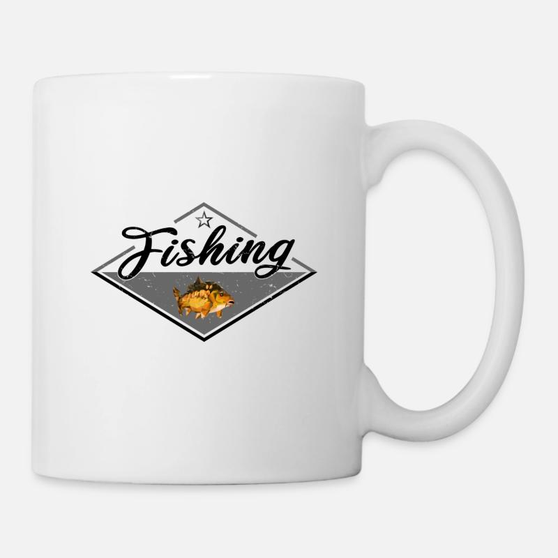 Pêche carpe rétro - Mug blanc - blanc