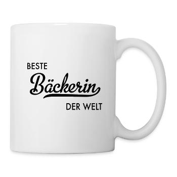 Beste Bäckerin der Welt - Tasse - Weiß - Rechts