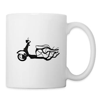 Zündapp scooter abstract - Mug - white - Right