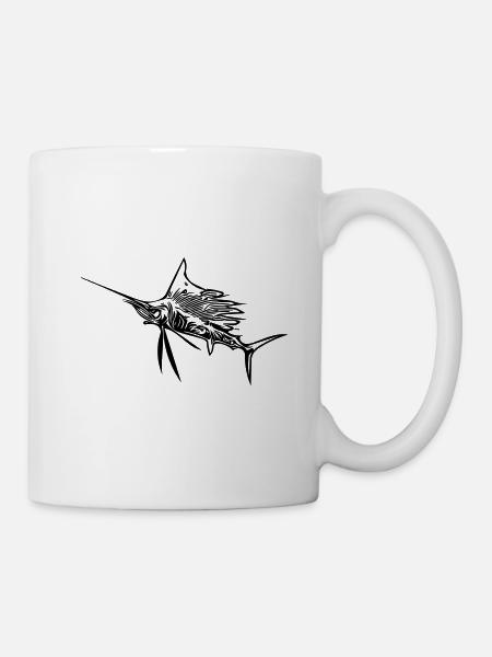 Wilder Schwertfisch Vector - Tasse - Weiß