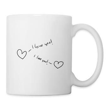 cœur coeur - Mug blanc - blanc - Droite