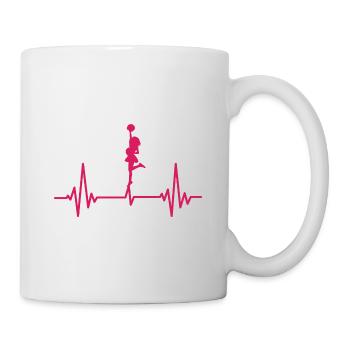 ECG Heartbeat Cheerleading Cheerleader Cheerdance - Tasse - Weiß - Rechts