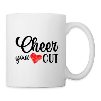 Cheer Your Heart Out Cheerleading Cheerdance Gymna - Tasse - Weiß - Rechts