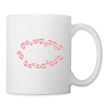 blüten tulpen blüte rosa - Tasse - Weiß - Rechts