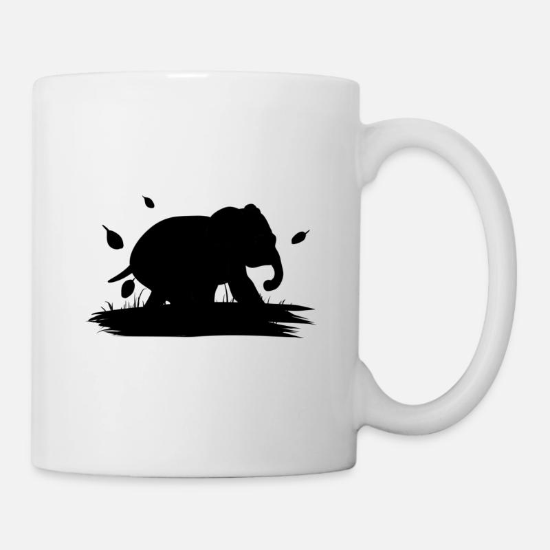 Natur Tier Elefant Symbol - Tasse - Weiß