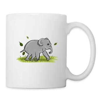 Elefant Tier Symbol Natur - Tasse - Weiß - Rechts