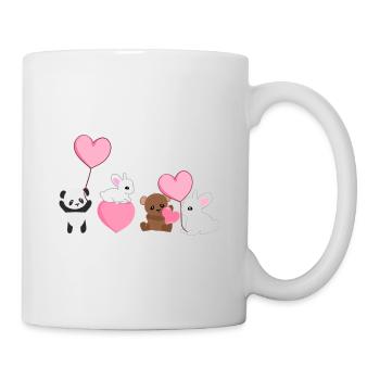 Animaux Panda Lapin Ours Chers Militants des Droits des Animaux - Mug blanc - blanc - Droite