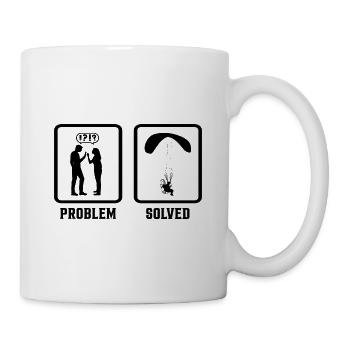 Problem Solved Paragliding Parachute Paraglider Sk - Tasse - Weiß - Rechts
