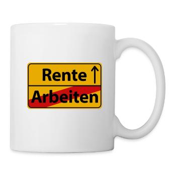 Rente Renteneintritt Sprüche Lustige Witzig - Tasse - Weiß - Rechts