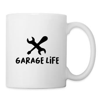 Garage Life Graphic Car Lover Mechanic Vehicle Tec - Mug - white - Right