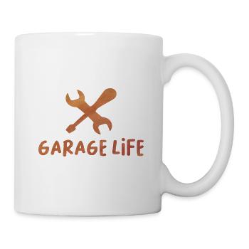 Garage Life Graphic Car Lover Mechanic Vehicle Tec - Mug - white - Right