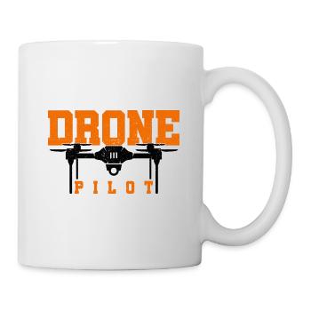 Pilot Graphic Drone Flying Quadcopter Pilot RC Dro - Mug - white - Right