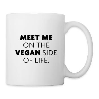 Rencontrez-moi du côté végétalien de la vie - Mug blanc - blanc - Droite