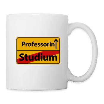 Professorin Promotion Doktortitel bestanden - Tasse - Weiß - Rechts