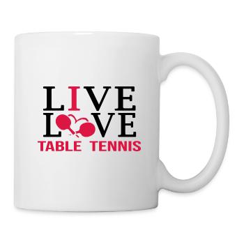 Ping Pong table tennis-love table tennis players - Mug - white - Right