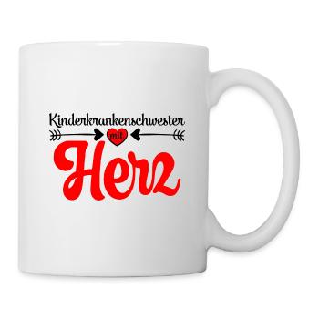 Kinderkrankenschwester Danke sagen Abschied - Tasse - Weiß - Rechts
