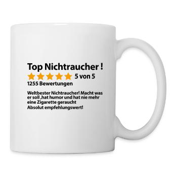 rauchen aufhören motivation Nichtraucher Behlohnun - Tasse - Weiß - Rechts