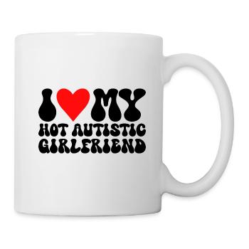 Adore Ma Copine J'aime Ma Petite Amie Autiste - Mug blanc - blanc - Droite