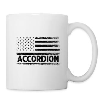 American Flag Accordion Player Accordionist Musici - Mug - white - Right