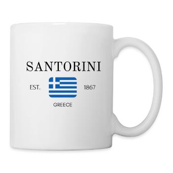 Santorin - Grèce - Vacances - Vieille Théra - Mug blanc - blanc - Droite