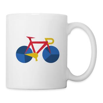 Rennrad Kunst Fahrrad Abstrakt - Tasse - Weiß - Rechts