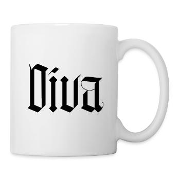 Diva / gothik stil  - Tasse - Weiß - Rechts