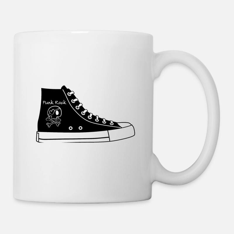Punk Rock Schuhe - Tasse - Weiß