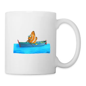 Poisson clown drôle - Mug blanc - blanc - Droite