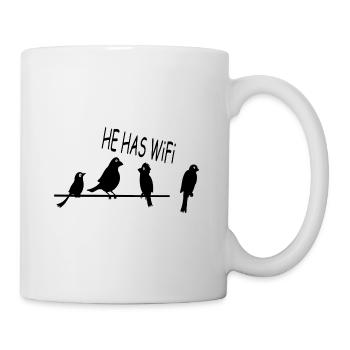 Des oiseaux drôles - Mug blanc - blanc - Droite
