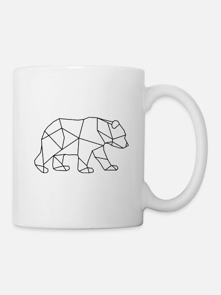 Bear Baer Animal Minimal - Mug - white