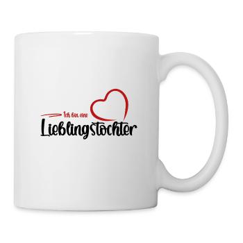 Ich bin eine Lieblingstochter - Kindertagsgeschenk - Tasse - Weiß - Rechts
