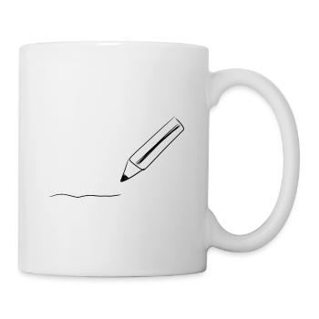 stift zeichnen - Tasse - Weiß - Rechts