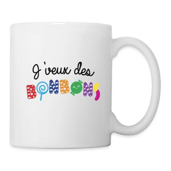 J'veux des bonbons - Mug blanc - blanc - Droite