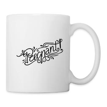 Ich bin Schwanger I am Pregnant Schwangerschaft - Tasse - Weiß - Rechts