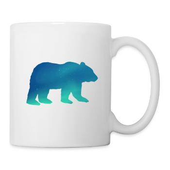 Silhouette d’ours - Mug blanc - blanc - Droite