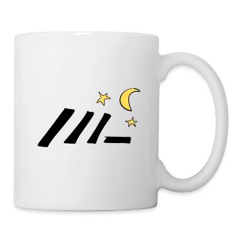 symbole étoile lune lignes - Mug blanc - blanc - Droite