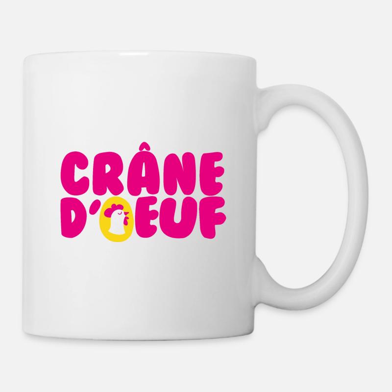Crâne d'oeuf - Mug blanc - blanc