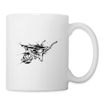 Gardener wheelbarrow - Mug - white - Right