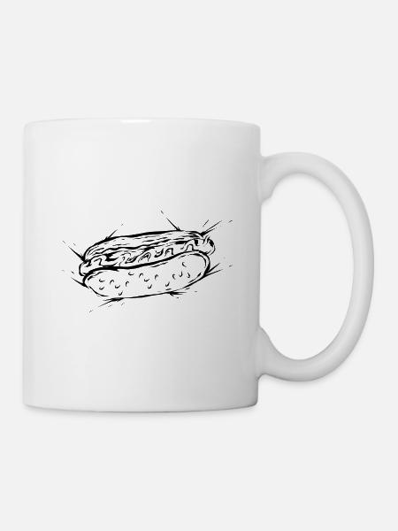 Hot-dog - Mug blanc - blanc