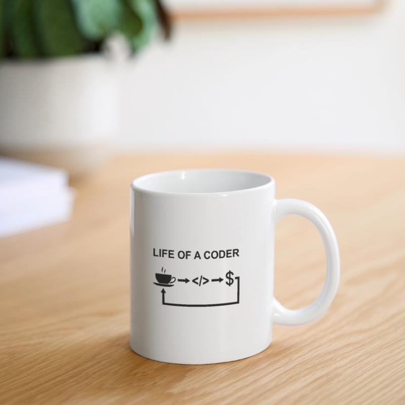 Life Of A Coder Software Developer Programmer Nerd Tasse
