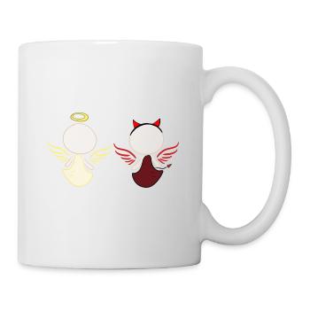Devil Angel Symbol Good Evil - Mug - white - Right