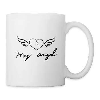 mein Engel Herz Symbol Valentinstag - Tasse - Weiß - Rechts