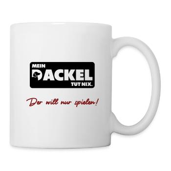 Mein Dackel tut nix. Der will nur spielen - Tasse - Weiß - Rechts