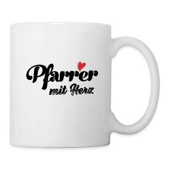 Pfarrer mit Herz Jesus Glaube Kirche Gebet - Tasse - Weiß - Rechts