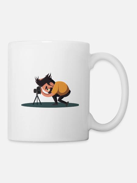 Funny Photographer Illustration - Mug - white