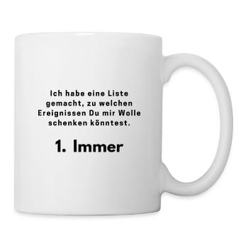 Häkeln Stricken Wolle Stricknadeln Leidenschaft - Tasse - Weiß - Rechts